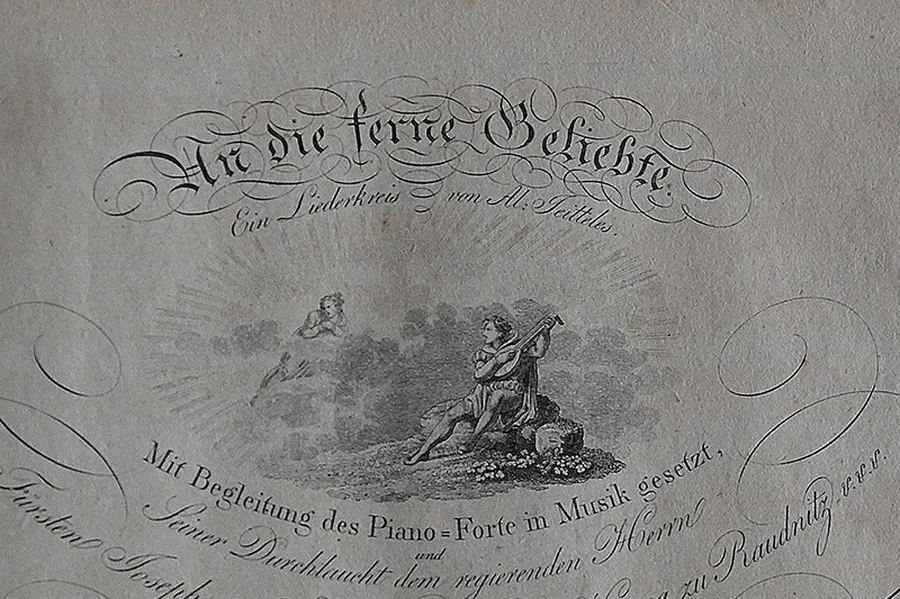 ‘An die ferne Geliebte’ - title page of the original edition of Beethoven's Liederkreis
