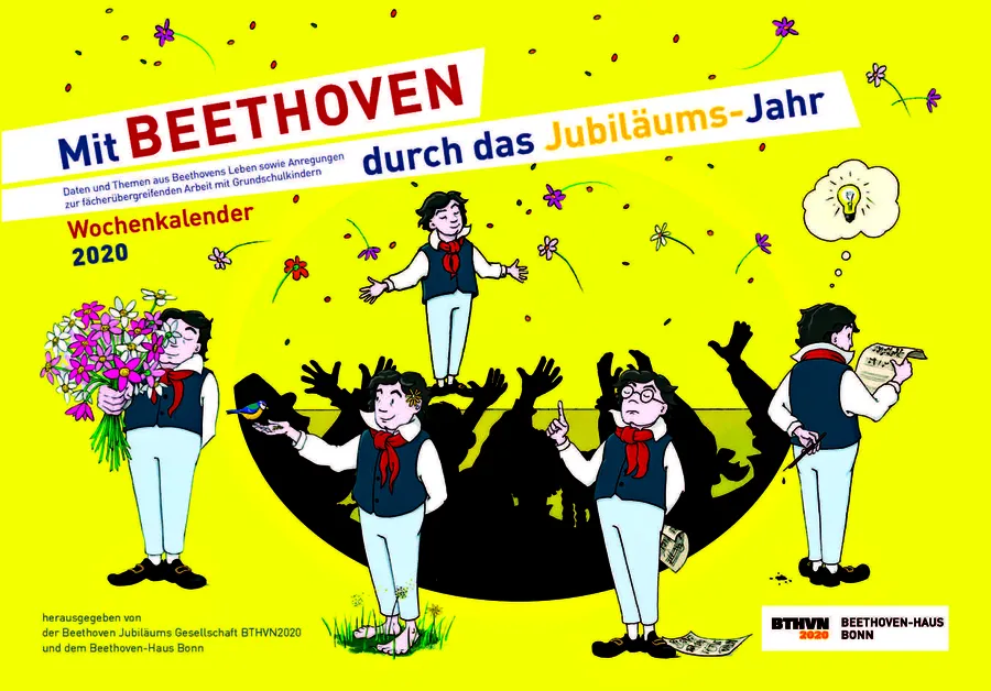 Deckblatt des Schulkalenders "Mit Beethoven durch das Jubiläumsjahr, Wochenkalender 2020".